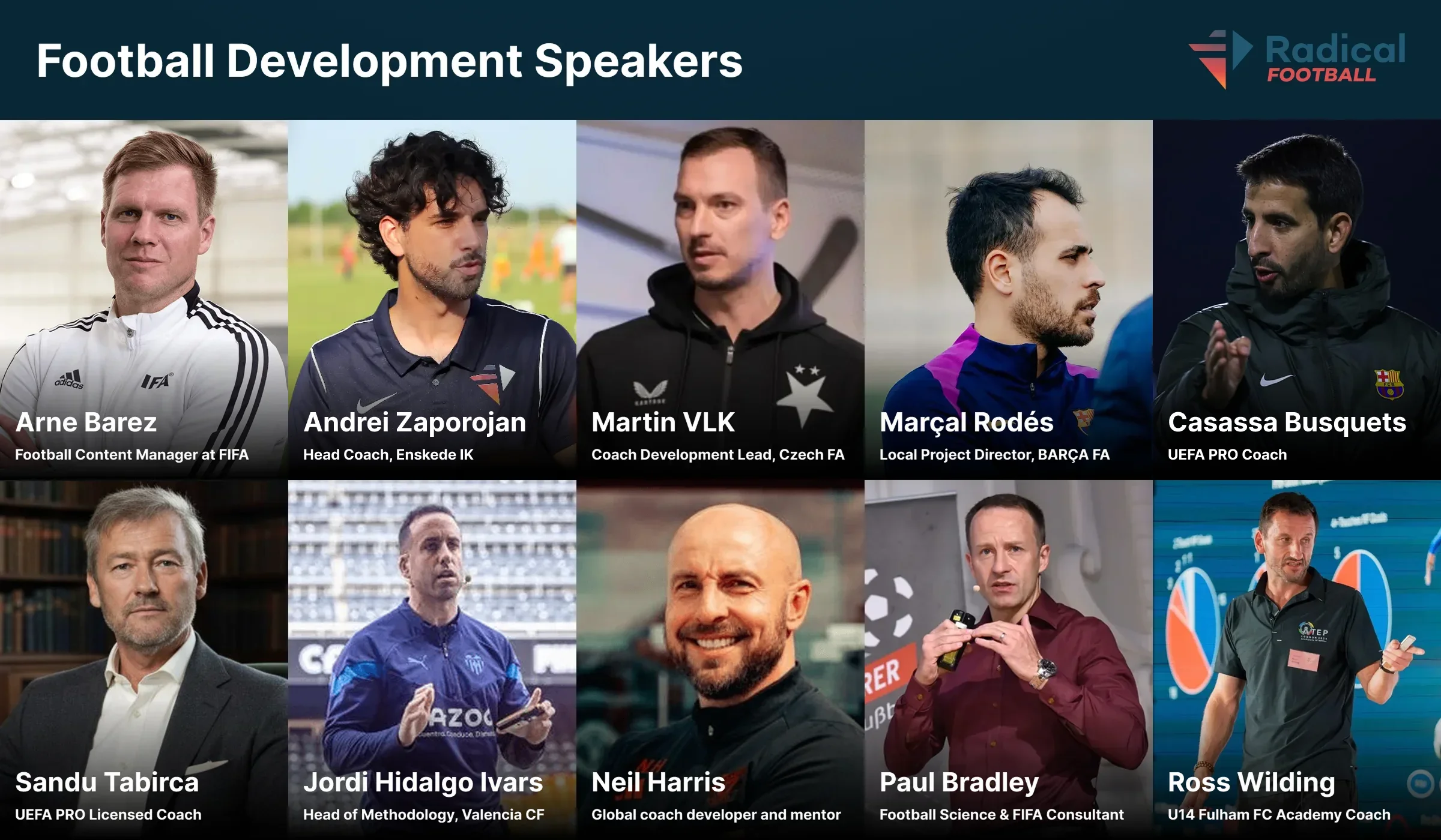 Radical Football speakers and conference platform